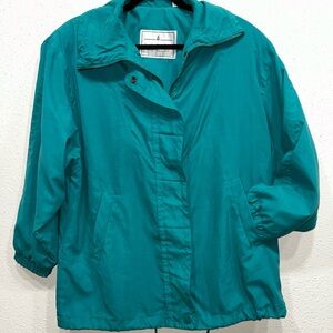 London Fog Vibrant Teal Bomber Jacket